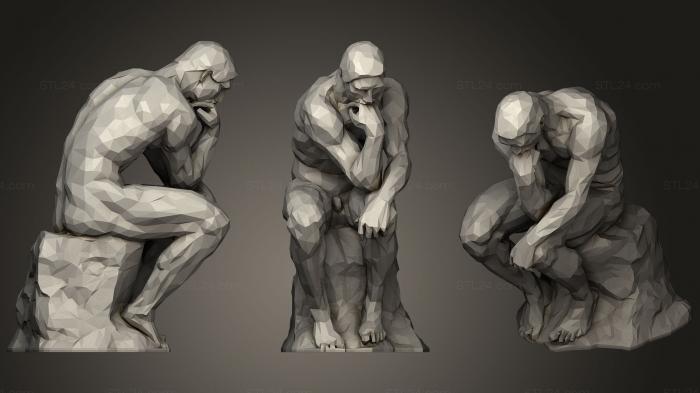 Statues antique and historical (The Thinker, STKA_1616) 3D models for cnc